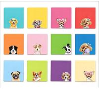 12Packs Cute Sticky Notes,Dog-Themed Post It Notes Pack for DIY Hand Account Planning, Reminders, Checklist Bright & Pastel Colors 240 Sticky Notes,Removable Stationery Supplies for Office School Home