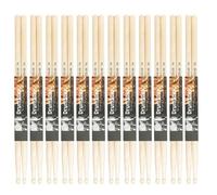 12Pair Comfortable Hand Grip Drumstick 5A / 7A Drum Stick Nonslip Light Weight Drumsticks Percussions Accessories Maple Wood Drum Stick Practical Light Weight Flexible Drumsticks