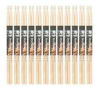 12Pair Comfortable Hand Grip Drumstick 5A / 7A Drum Stick Nonslip Light Weight Drumsticks Percussions Accessories Maple Wood Drum Stick Practical Light Weight Flexible Drumsticks