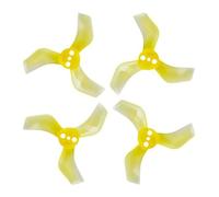 12Pairs 1635 1.6X3.5X3 40mm 3-Blade PC Propellers For RC FPV Tinywhoop Drone Use 1mm 1.5mm Shaft Compatibility(12Pairs 1.5mm Yellow)