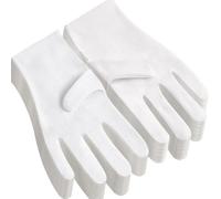12Pairs White Cotton Gloves for Eczema and Dry Hands - Breathable Work Glove Liners - Moisturizing SPA Gloves - Soft Jewelry Inspection Gloves - Stretchy Fit Cotton Cloth Gloves for Most Women