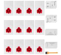 12Paks FJM Vacuum Bags Compatible with Miele 3D FJM Vacuum Cleaner,Replacement for Compact C1 C2 C3 S700 S500 S4000 and S6000 Series Model with 4 Motor Protection Filters 4 Air Clean Filters