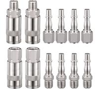 12Pc 1/4" Bsp Quick Release Air Line Coupler & Adaptor Set