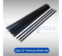 Dunnet Tools 12pc 24pc 36pc 300mm Senior Hack Saw Blade Pack - 12 Inch Hacksaw Blades For Cutting Metal - Cutting Tool Hacksaw Blade Set Professional Diy Metal Saw Blades (12)
