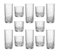 Bormioli Rocco 12pc America '20s Glassware Set - 370ml, 490ml - Clear