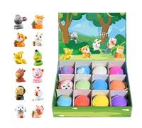 12Pc Bath Bombs for Kids | Kids Baths Bombs Gift Set | Funny Animals & Sea Bath B-omb with Toys Inside | Natural Organic Bubble Baths Balls Educational Toys for Moisturize Skin