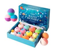 12Pc Bath Bombs with Animal Toys Inside - Kids Bathbombs with Surprise - Handmade Sea Animals Toy Fizzy Bath Salt Balls, Funny Gentle Sea Animals Toy Bubble Baths Balls for Kids