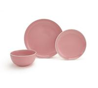 12Pc Bubble Gum Pink Dinner Set