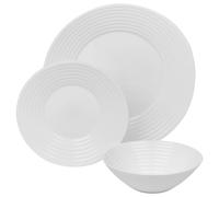 12pc Dinner Set Opal Glass Tableware Crockery Day to Day Dinnerware Plates Bowls