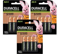 12pc Duracell Rechargeable Ultra AA Batteries - 3 x 4pk Batteries