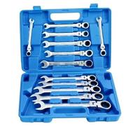 12pc Flexi-Head Ratchet Ring Spanner Set