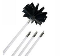 12Pc Flexible Rod Chimney Sweep Kit Soot Flue Cleaning Brush
