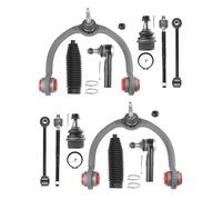 12pc Front Upper Control Arms Suspension Kit for 2005-2010 Jeep Grand Cherokee & Commander - Upgraded Polyurethane Bushings, Wrinkle Gray