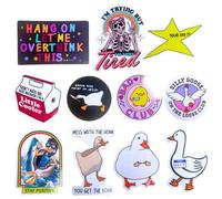 12PC Funny Magnets | Meme Refrigerator Magnet on Fridge Car Locker Magnetic Cute Fun Cool Sarcastic Anime Decorative Weird Silly Goose Little Cooler Joke Gifts for Adults Students Office Work
