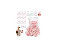 12PC Gumm y Bear Container for Valentine's Day Gift,Giant Gumm y Bear Storage Box,Large Clear Plastic Candy Boxes,Cute TeddyBear Candy Holder,Fillable TeddyBear,for Valentine,Birthday Party Favors
