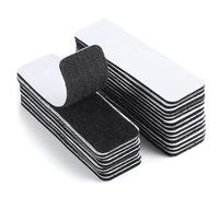 12pc Hook and Loop Strip Tape, 1" x 4" Self Adhesive Sticky Back Double Sided Tape Heavy Duty Strong Reusable Wall Fastener Tape