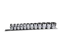 12pc Imperial SAE AF 1/4" - 7/8" Sockets 12 Point On Rail Shallow 3/8" dr AT946