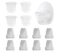 12PC M6 Breast Pump Replacement Accessories, Including 8pcs Gray Duckbill Valve and 4pcs Diaphragms for Momcozy Mobile Style | M6, Replace for Momcozy Pump Parts, Not Original Parts, 12PC Gray