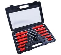 12pc Mechanics Screwdriver Set In Carry Case Precision Heavy Duty DIY Workshop