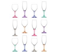 12pc Misket Stemware Set - Coloured Stem LAV Multi One Size