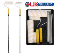 12Pc Paint Roller & Brush Set With Extendable Pole For Walls & Ceilings
