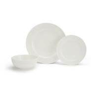 12Pc Professional Alumina White Ceramic Classic Rim Dinner Set