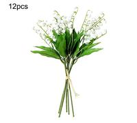 12pc Realistic Lily of The Valley Silk Flowers for Wedding Decor