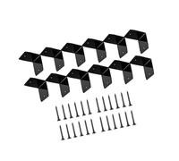 12pc Rust Resistant Black Rafter Clamps Heavy Duty Metal Hardware for Outdoor Construction Includes Fastening Screws Weatherproof Rafter Clamps