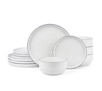 12Pc Stackable Purple Dinner Set