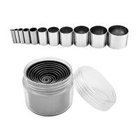 12pc Stainless Steel Hollow Punches Cutter Set for Crafting and Baking with Multiple Size Storage Case Metal Clay Cutter