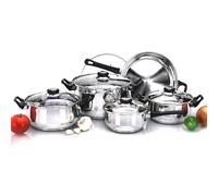 12PC STAINLESS STEEL PAN POT COOKWARE SAUCEPAN SET
