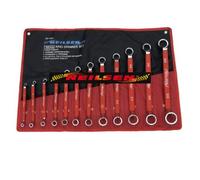 12pc swan kneck spanner set dipped sleeves metric ring