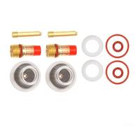 12PC TIG Gas Lens Collet And Glass Cup Set For WP 17 18 26 Argon Welding Torch Compatible With TIG Torch Fittings
