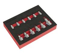 12pc TRX Star STUBBY Socket Bit Set - 1/4" 3/8" 1/2" Square Drive Short Shaft