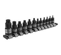 12pc TRX Star STUBBY Socket Bit Set - 1/4" 3/8" 1/2" - Square Drive Short Shaft