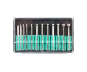 12pc Universal 1/8" Shank Diamond Burr Bit Set For Dremel Rotary Tool 150 Grit