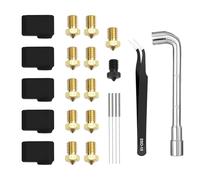 12PCS 0.4mm Hotend Nozzles kit for Prusa I3 MK4, 1PCS Hardened Steel Nozzle, 11PCS Brass Nozzles, 5PCS Silicone Covers and 4PCS Stainless Nozzle Cleaning Needles, 3D Printer Hot End Extruder Nozzles