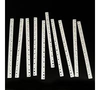 12PCS 0.5 Module Plastic Gear Plastic Connecting Rod Long Strip Rack Gear Pinion Transmission Rod for DIY Model Toy RC Car Truck Robot Parts (12, 7x4x125mm)