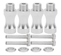 12Pcs 1/10 to 1/8 RC Wheel Hub A, Aluminum y RC Exten Wheel, 12mm to 17mm Hex Drive Hub A for RC Model Car, Truck, Vehicle, with 30mm Width Exten (Silver)