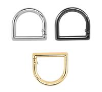 12Pcs 1" Small D Ring Carabiner Clips, Metal Tiny Keychain Spring D Rings Hook for Car Keyring, Backpack Strap, Paracord Keyrings, Dog Tag Clip, Purse Chain Hardware (Assorted)