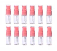 12PCS 10ML/0.34oz Portable Empty Refillable Plastic Lotion Pump Bottle Vial Jars with Press Pump Head Cosmetic Sample Travel Packing Storage Container for Emulsion Face Cream Shampoo Gel Emulsion