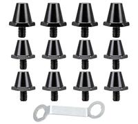 12PCS 11/13 mm M5 Football Studs, Rugby Studs Replacement with Stud Wrench, Aluminium Metal Rugby Boot Stud for Boy Men Adults Rugbys Training, Easy Installation Metal Spikes for Sports Boots Nail