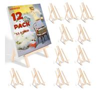 12Pcs 11.4in Wooden Tabletop Art Display Easels, Mini Easel Stand Small Painting Easel Adjustable Art Easels Stand Tabletop Easel for Canvas Photo Wedding Craft Card Artist Display Stand Arts&Crafts