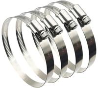 12PCS 110-130mm Heavy Duty Hose Clamps, MISPIRE Adjustable Worm Gear Drive Hose Clamps, Stainless Steel 304 German Style Pipe Clamps for Fuel Injection Line, Automotive, Radiator, Garden,Plumbing