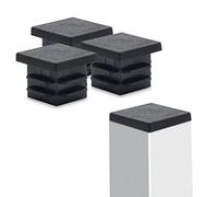 12PCS 13mm Square Plastic Plug, Square Tubing End Caps, Tubing Post End Cap for Square Tubing/Black Plastic Square Plugs