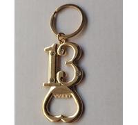 12pcs 13th Gold Keychain Bottle Opener 13th Birthday Party Favors, 13 Beer Bottle Opener Favors 13 Anniversary Souvenirs Return Gifts for Guests Party Decor Supplies (Black and Pink Tag, 13)
