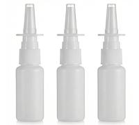 12PCS 15 ML /0.5 oz Empty Refillable White Plastic Nasal Spray Bottles Pump Sprayer Vial Pot Container For Medical Wash Applications Saline Water Irrigation Travel