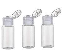 12Pcs 15Ml/0.5oz (Not Suqeezable) Empty Clear Plastic Bottle With Flip Cap For Cosmetic Sample Lotion Shower Gel Emulsion Toiletries Storage Containers Jars