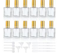 12pcs 15ml Clear Glass Perfume Spray Bottles, Fine Mist Atomizer