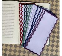 12pcs 16ct Cotton aida Fabric Holiday Color Edged DIY Bookmarks,Bulk Blank aida Bookmarks to Cross Stitch,Cross Stitch needlwork Craft Supply Bookmark to Cross Stitch